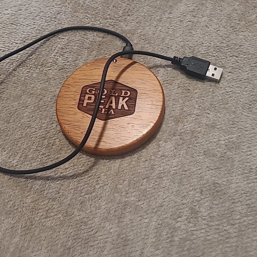 Wireless Charging Station Gold Peak Iced Tea Branded - Brown (W/type B Connector